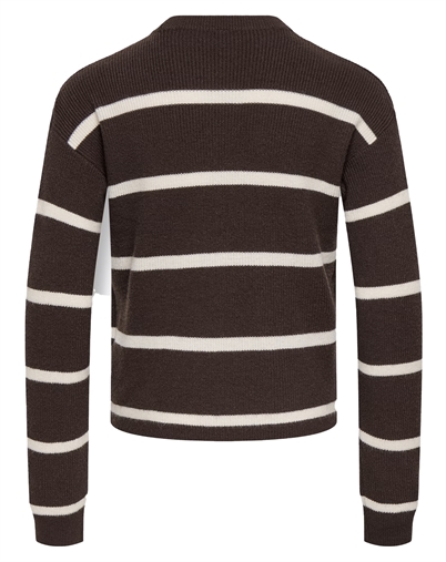 Kids Only - KOGFranca Life Short Stripe Strik - Coffee Bean